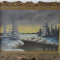 Tablou-Pictura pe panza-Peisaj de iarna-autor necunoscut