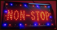 Reclama luminoasa LED &amp;quot;NON STOP&amp;quot; + animatie foto