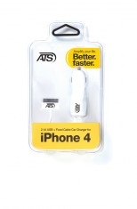 ATS alimentator auto USB + cablu fix Apple iPhone 4/4S, iPad 1/2/3, iPod / 5V - 2A foto