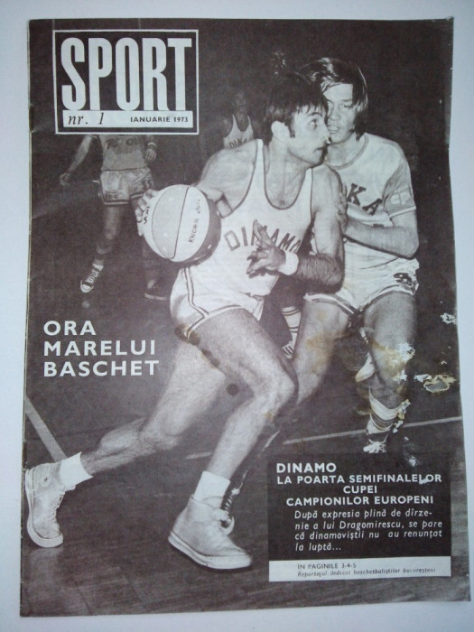 Revista SPORT Nr. 1 / 1973 Articol : Cornel Dinu ( coperta spate) BOX