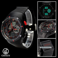 NOU-Superb Ceas militar/sport Dual Display rezistent la Apa,Timer,StopWatch foto