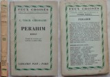 Constantin Virgil Gheorghiu , Perahim , roman , Plon , Paris ,1961 , cu autograf, Alta editura