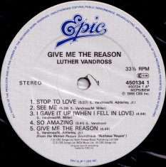 Luther Vandross - Give Me The Reason (Vinyl) foto