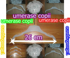 umerase ptr., copii alb mat cu lungimea de 26 cm , la bax 100 buc x0,60 =60 ron foto