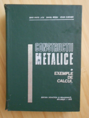 DAN MATEESCU--CONSTRUCTII METALICE-exemple de calcul FACTURA foto