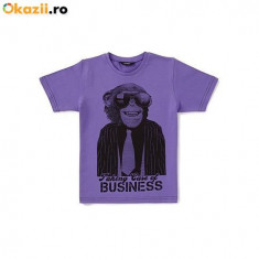 Noua! Tricou violet maimuta cool, marca George, baieti 8-9 ani/ 134 foto