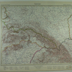 HARTA VECHE - GALITIA - DIN STIELERS HAND ATLAS - ANUL 1928