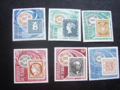 Ciad 1971 Expoz.filatelica timbru in timbru MI 342-347 MNH foto