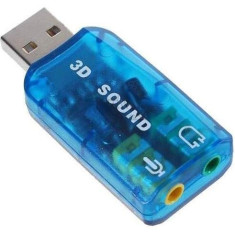 Placa sunet pe USB 2.0, 3D Audio USB Sound Card Adapter Virtual 5.1- COD 7018 - foto