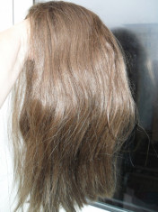 MESA /TOPPER/COADA PAR NATURAL 100% TOPPER REAL HUMAN HAIR ,SATEN SPRE BLOND ALUNA,47 CM,ADUSA GERMANIA,SUPER OCAZIE ACUM! foto