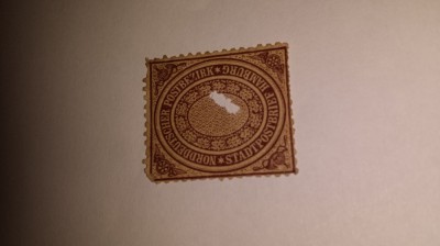 NORD DEUTSCHER VAL. DE 1/2 SCH NESTAMPILATA foto