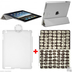 Husa iPad 2 3 4 Model Boabe Cafea | Smart Cover Smart Case Magnetica &amp;amp;amp; Spate | + Folie &amp;amp;amp; Stylus foto