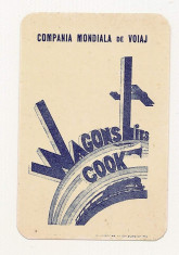 calendar de buzunar de colectie 1937 reclama Compania Mondiala de Voiaj Wagons Lits Cook (Compagnie Internationale des Wagons-Lits, CIWL) foto