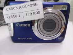 APARAT FOTO CANON A480/CARD DE 2 GB/NU OFERIM ACCESORII(LM3) foto