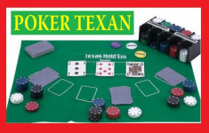 POKER TEXAS HOLD&amp;#039;EM SET / Texas Holdem Poker - Set 200 Jetoane (TRANSPORT GRATUIT) SET Poker Texas Holde/m 200 jetoane + 2 pachete de carti foto