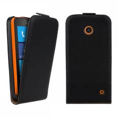 Husa Nokia Lumia 630 635 Flip Case Inchidere Magnetica Black foto