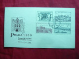 Plic FDC - Expozitia Filatelica Praga I - 1950 cu bloc 4 val.