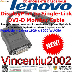 NOU Cablu adaptor video Lenovo 45J7915 DisplayPort to Single-Link DVI-D foto