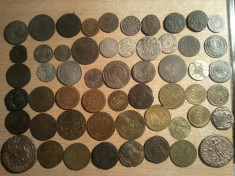 Lot 55 de monede turcesti si arabesti vechi, primele 3 randuri din poza sunt din argint,200 roni, taxele postale zero roni, discutii pe forum inainte! foto