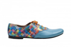 Pantofi dama multicolor din piele - Coloured mood foto