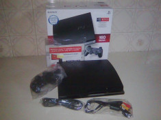 PlayStation 3 - PS3 Slim, hdd 160 Gb + 2 controllere Sony ds3 + jocuri foto