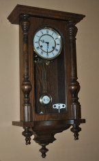Ceas mecanic de perete Antic, lemn sculptat pendula gong NEDK016 foto