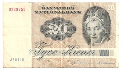 DANEMARCA 20 COROANE KRONER 1981 F foto