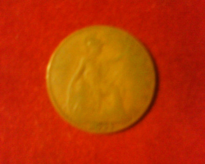 Moneda one penny Marea Britanie anul 1931 foto