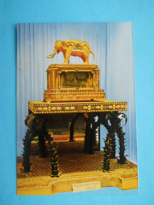 HOPCT 13662 TURCIA ISTANBUL - TOPKAPI SERAIUL -CUTIE MUZICALA DE BIJUTERII ,CU ELEFANT . ARTA INDIANA !! [ NECIRCULATA ]