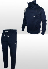 Trening Adidas Clasic cu pantaloni drepti - Bleumarin, Gri si Negru - S M L XL foto