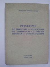 Prescriptii de proiectare a inst. de alimentare cu en. electrica consumatori foto