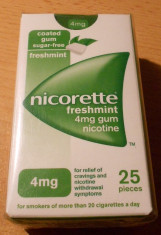 Nicorette 4 mg freshmint.Cutie 25 gume. foto