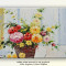 Aranjament floral cutit 4 - pictura ulei 70x50cm