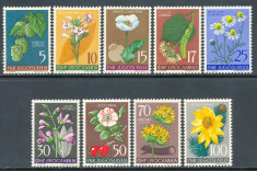 JUGOSLAVIA 1955, Flora, serie neuzata, MNH foto