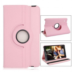 Husa rotativa ptr Samsung Galaxy Tab 4 8&amp;quot; T330/331/335 *PINK* +Folie protectie ecran+Touch Pen GRATIS foto