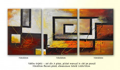 Tablou triptic - Trio Abstract 4 (150x70cm) foto