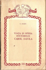 Viata si opera doctorului Carol Davila foto