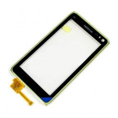 Digitizer geam Touch screen Carcasa Fata cu Touchscreen Nokia N8 verde Originala NOU foto