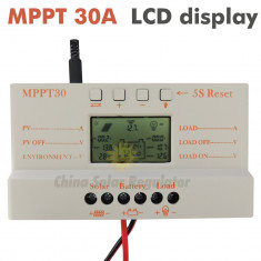 Controller/ regulator solar/ fotovoltaic 30A MPPT foto