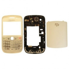 Carcasa BlackBerry 8520 Curve alba NOUA (Fata, mijloc / miez, geam, capac baterie / spate, butoane de volum laterale, tastatura) foto