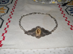 Bratara argint cu medalion Fotografie amintire veche Delicata de Efect foto