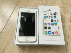 Apple iPhone 5S 64GB Silver White Nou Nefolosit 0Min Neactivat NEVERLOCKED LA Cutie Pachet COmplet ! foto