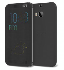 Husa Flip Cover HTC Dot Flip grey pentru ONE M8 foto