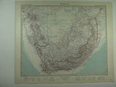 HARTA VECHE - AFRICA DE SUD - DIN STIELERS HAND ATLAS - ANUL 1928 foto