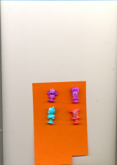 LOT de 4 bucati figurine plastic STIKEEZ -model LIDL 2014 NOI foto