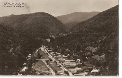 CPI (B4437) SLANIC MOLDOVA. INTRAREA IN STATIUNE, CIRCULATA, STAMPILE, TIMBRU, REPUBLICA POPULARA ROMANA, 1960 foto