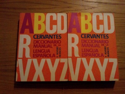 Cervantes DICCIONARIO MANUAL de la LENGUA ESPANOLA 2 Vol- F. Alvero Frances 1976 foto