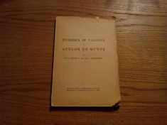 PUNEREA IN VALOARE A APELOR DE MUNTE - C. Motas, V. Anghelescu - 1939, 157 p. foto