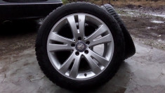 jante mercedes originale cu anvelope iarna bridgestone 225 50 17 profil 6-7 mm foto