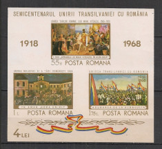 Romania.1968 Semicentenarul Unirii Transilvaniei-colita CR.263 foto